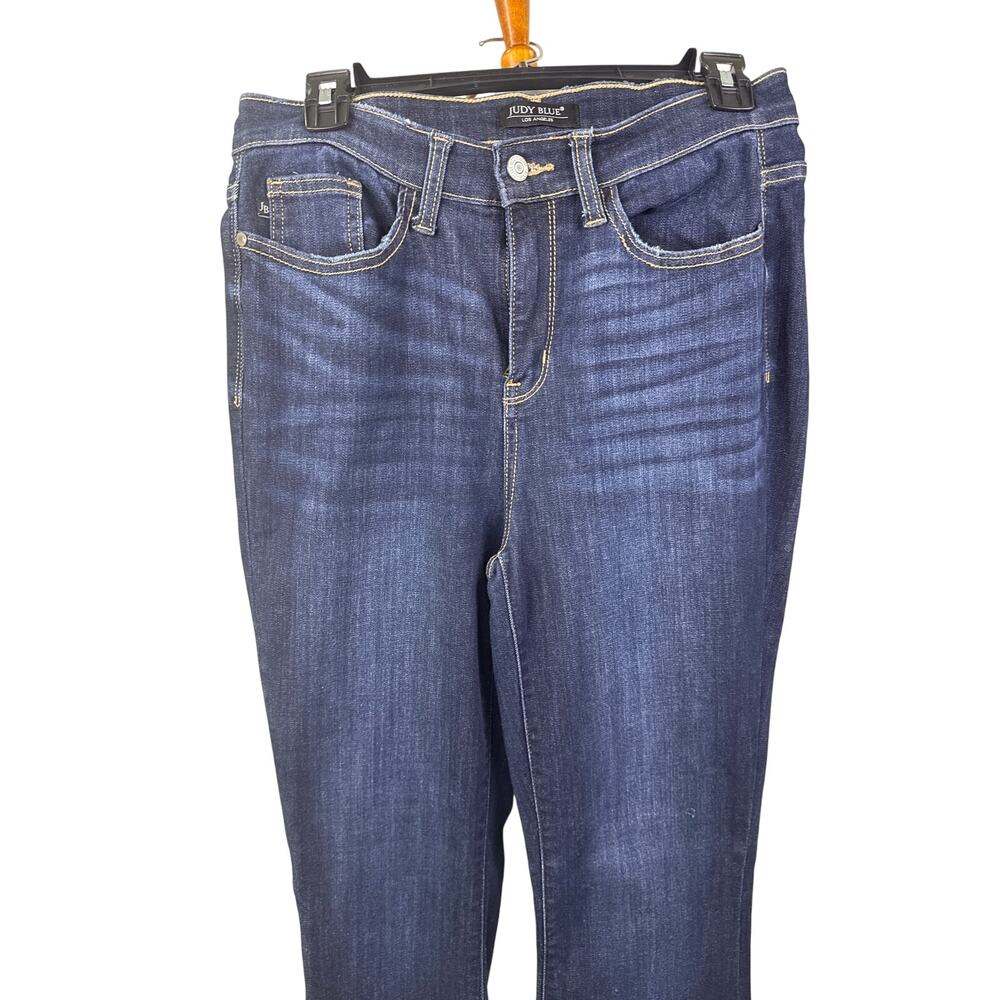 Judy Blue Flare Jeans Dark Wash Mid Rise Stretch 7 28 Classic Retro - Picture 3 of 9